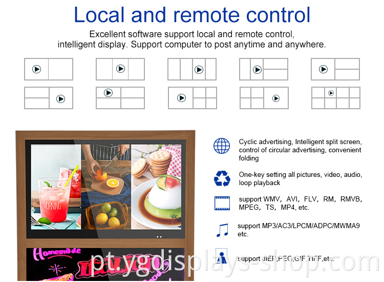 A-frame advertising LCD screen